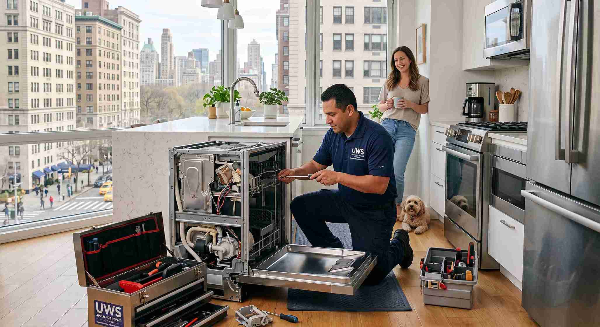 Fixvero Appliance Repair Technician Servicing High-Rise Building in Upper West Side